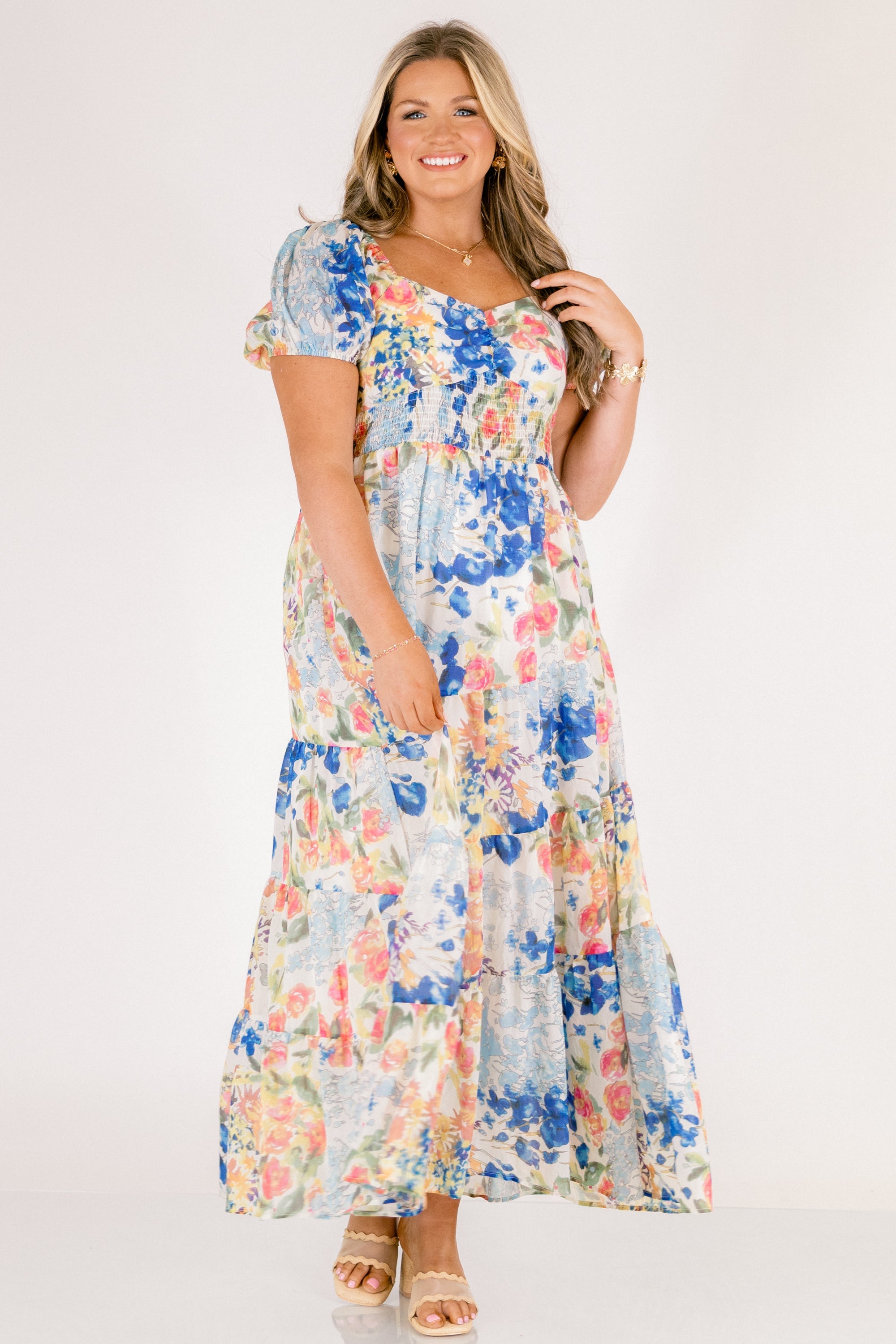 Brighter Perspective Dress, Blue Mix
