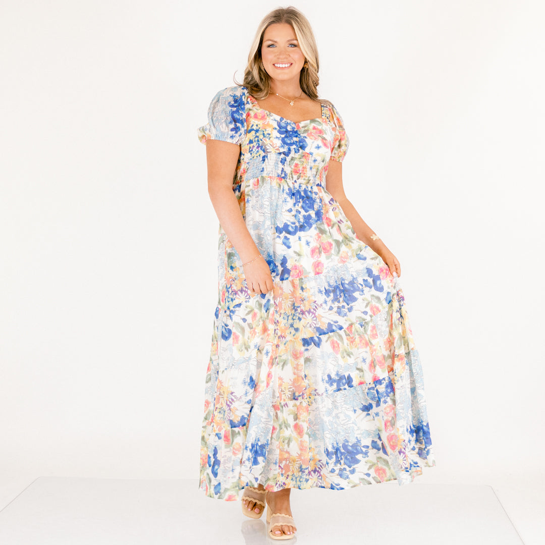 Brighter Perspective Dress, Blue Mix