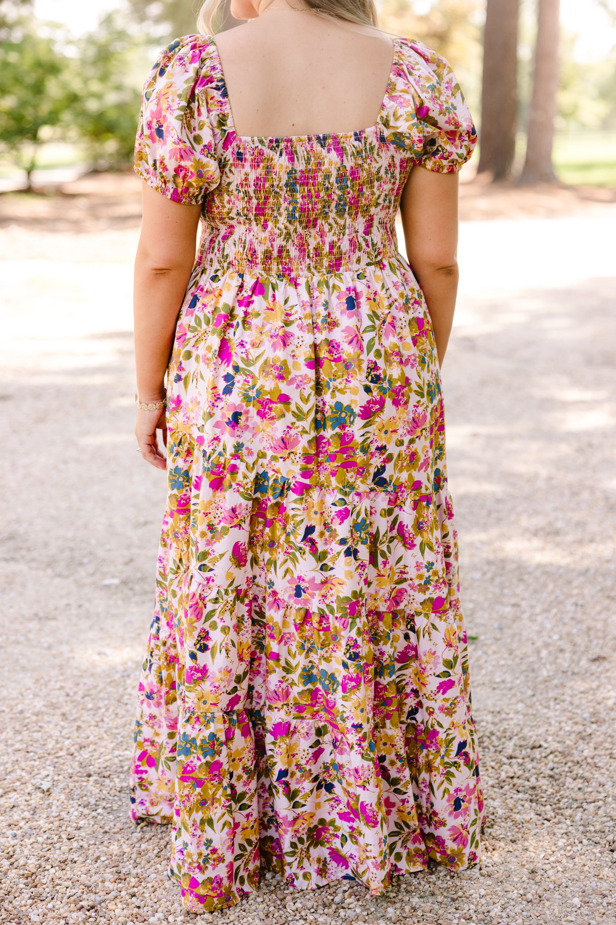 Brighter Perspective Dress, Tan Floral