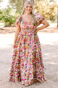 Brighter Perspective Dress, Tan Floral