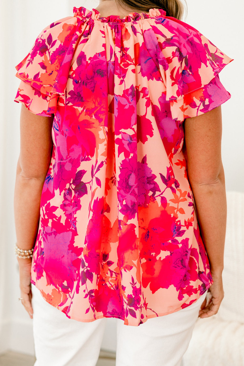 Brunch and Beyond Top, Fuchsia