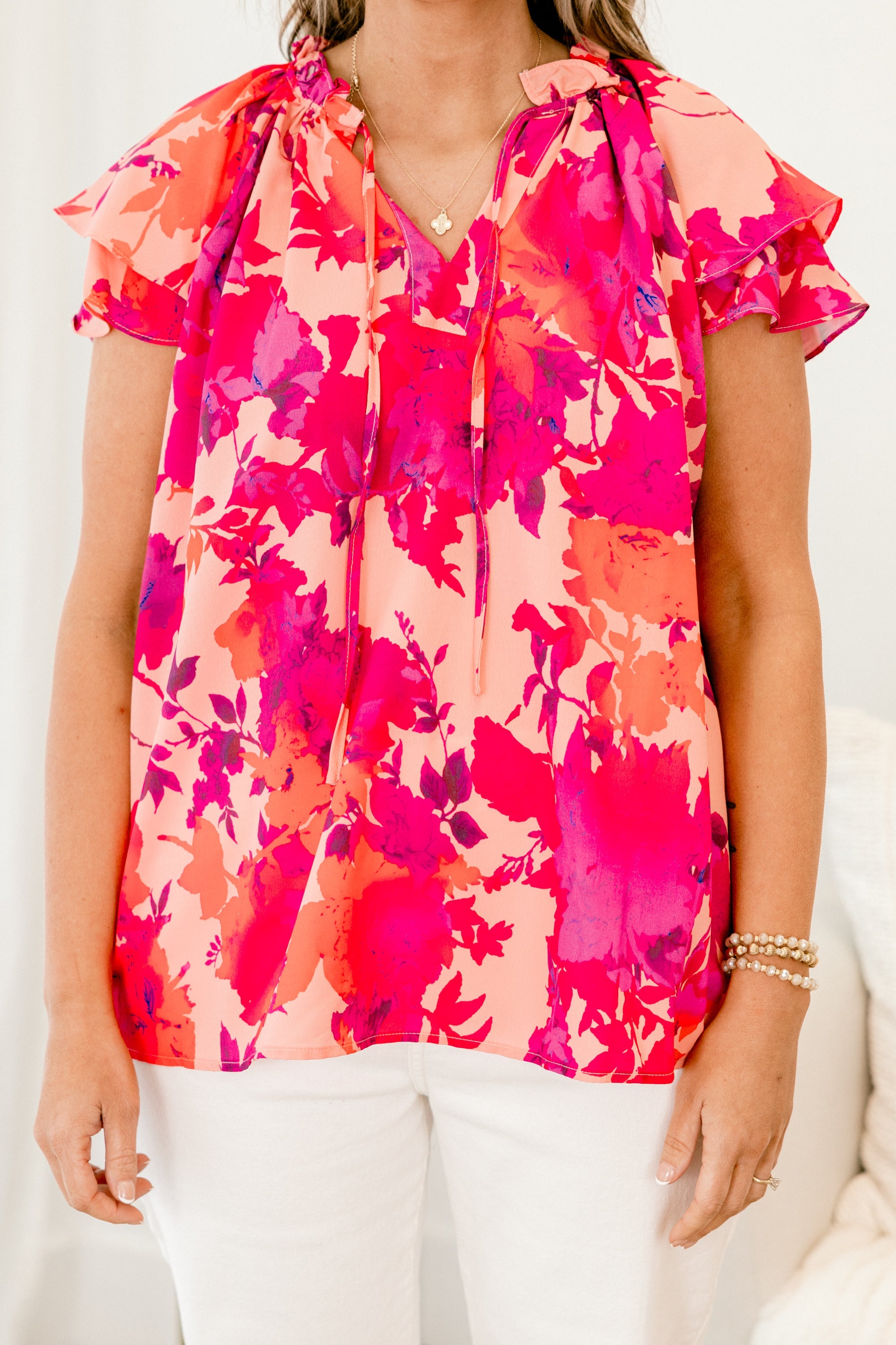 Brunch and Beyond Top, Fuchsia