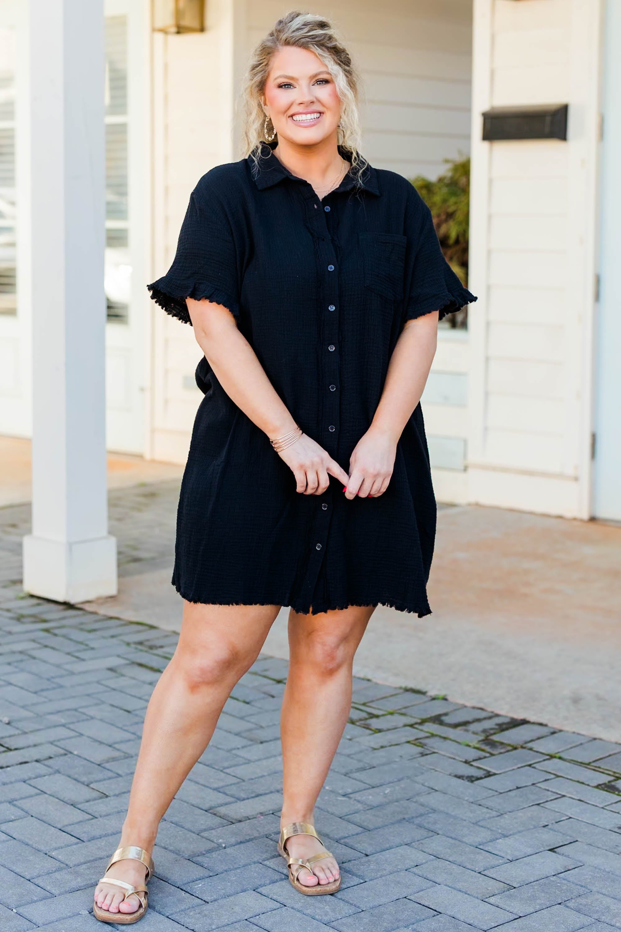 Float In The Wind Dress, Black