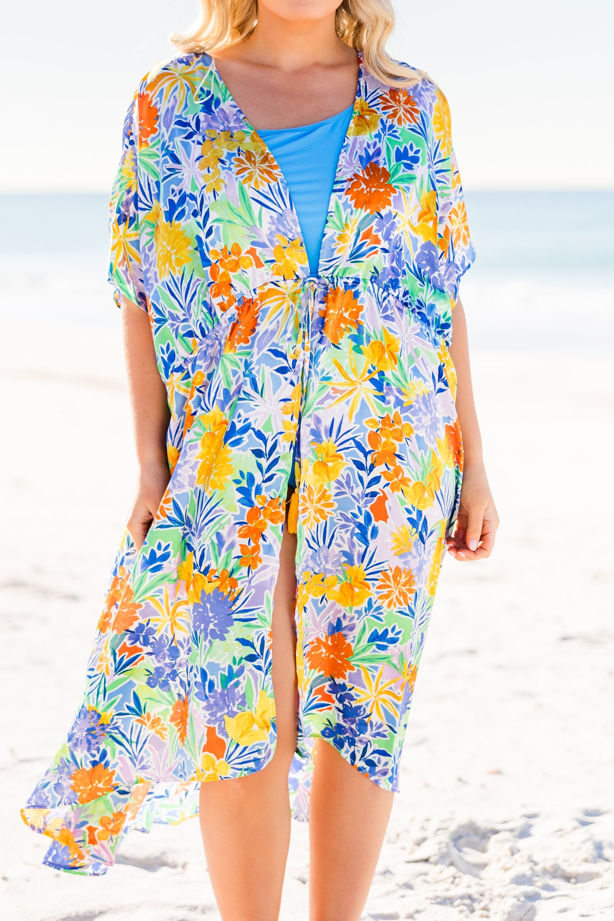 Building Sand Castles Kimono, Royal Multi