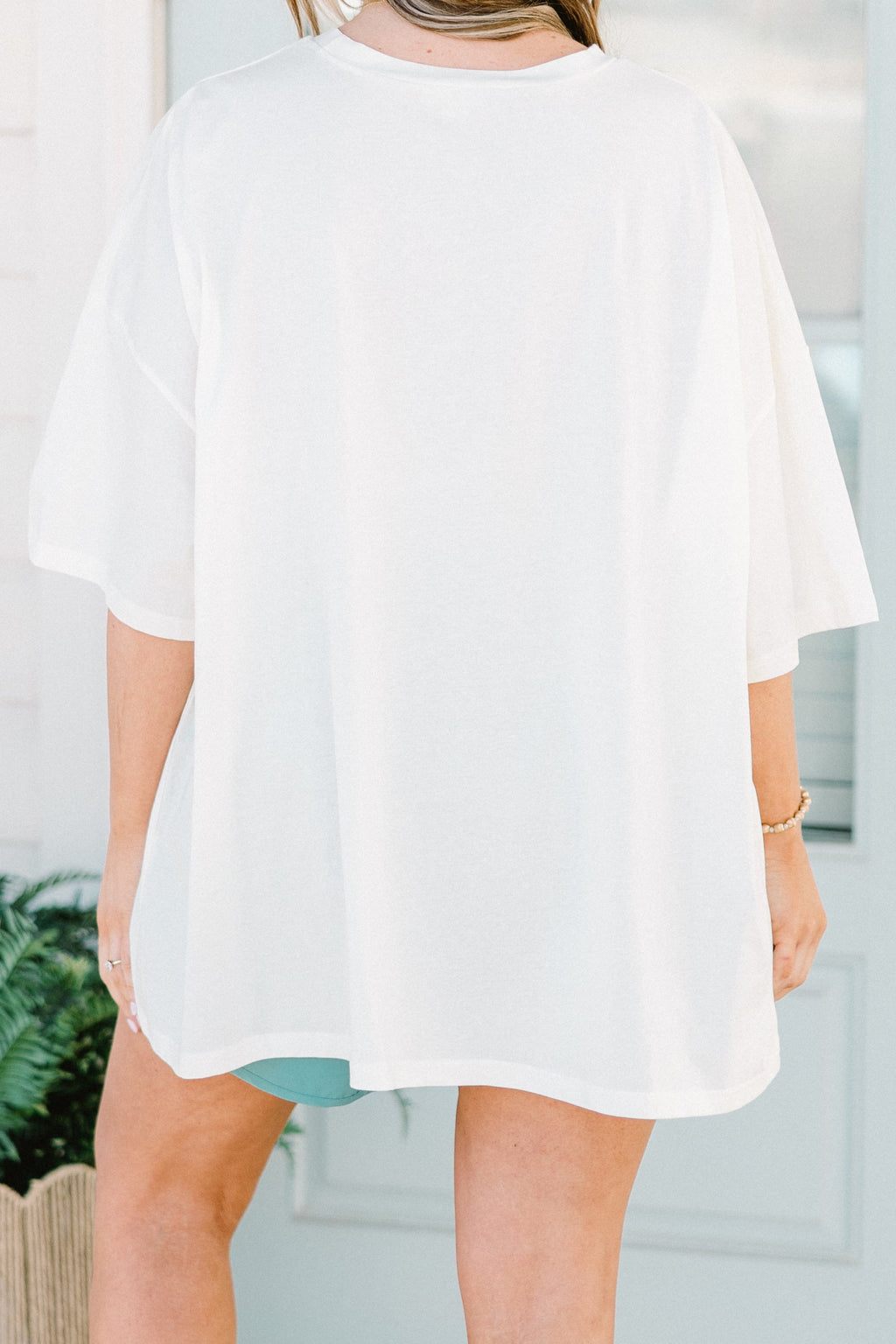 Summer Vibes Boyfriend Tee, Ivory