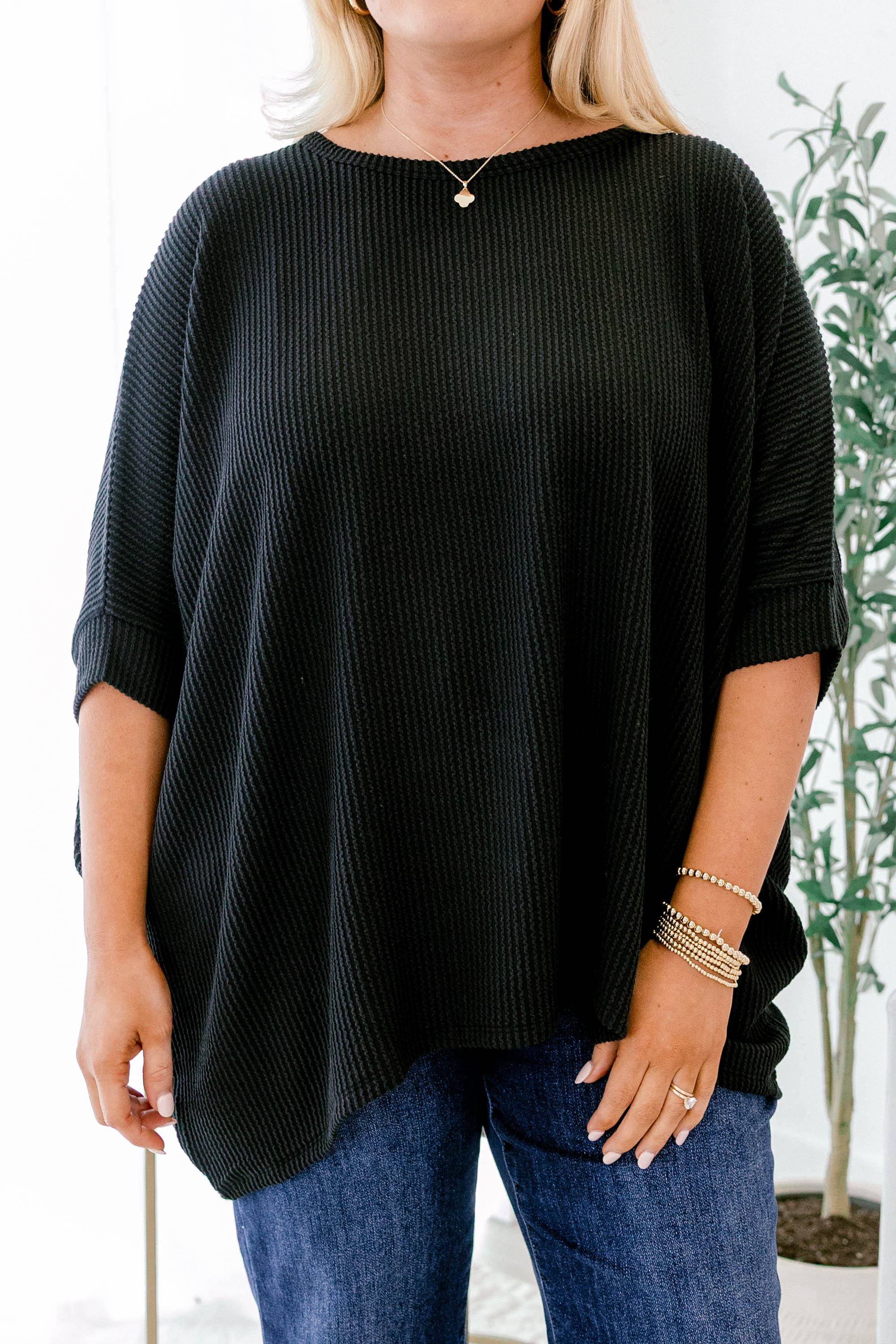 Busy And Bold Top, Black