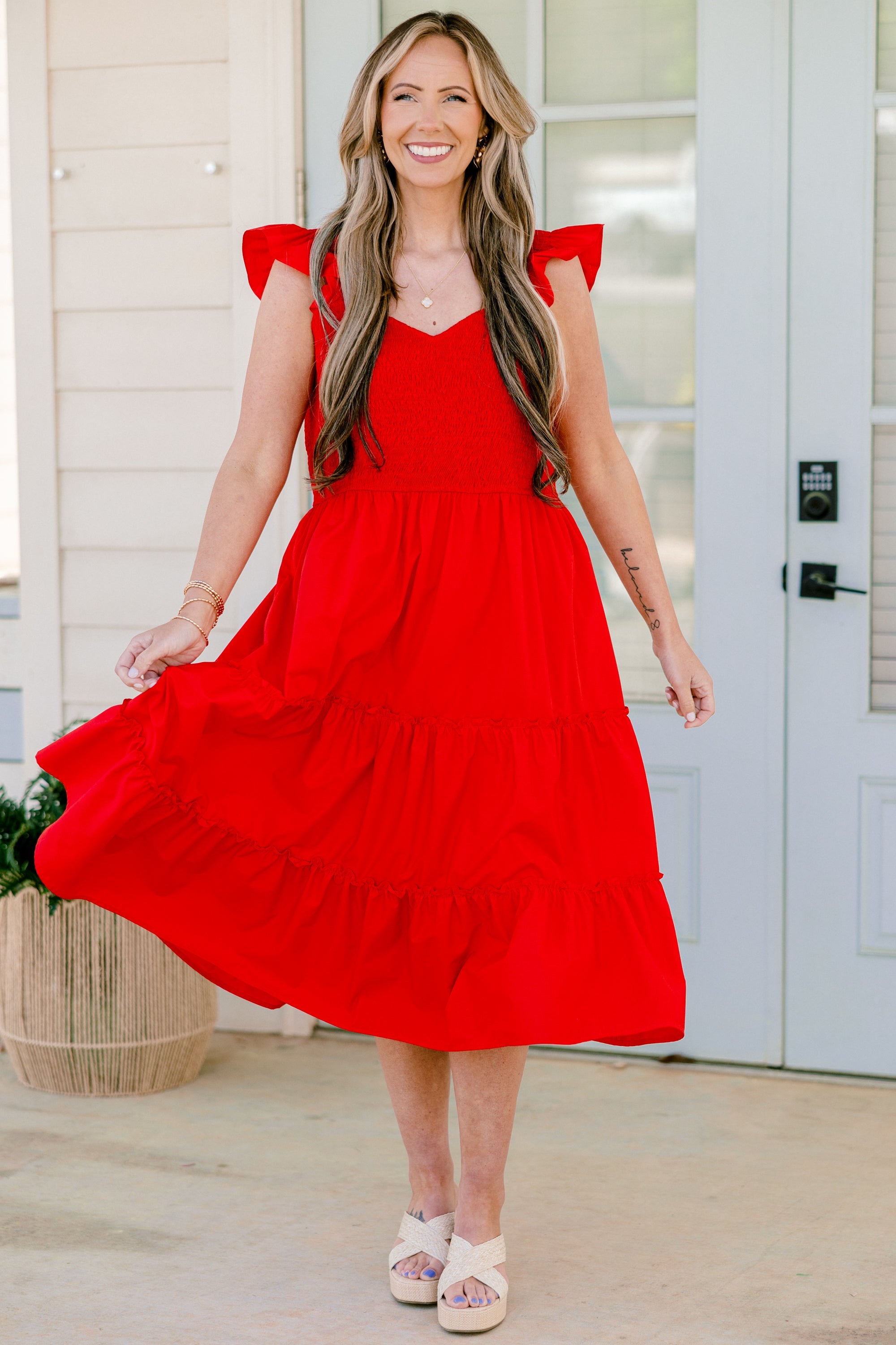 Butterfly Love Dress, Red