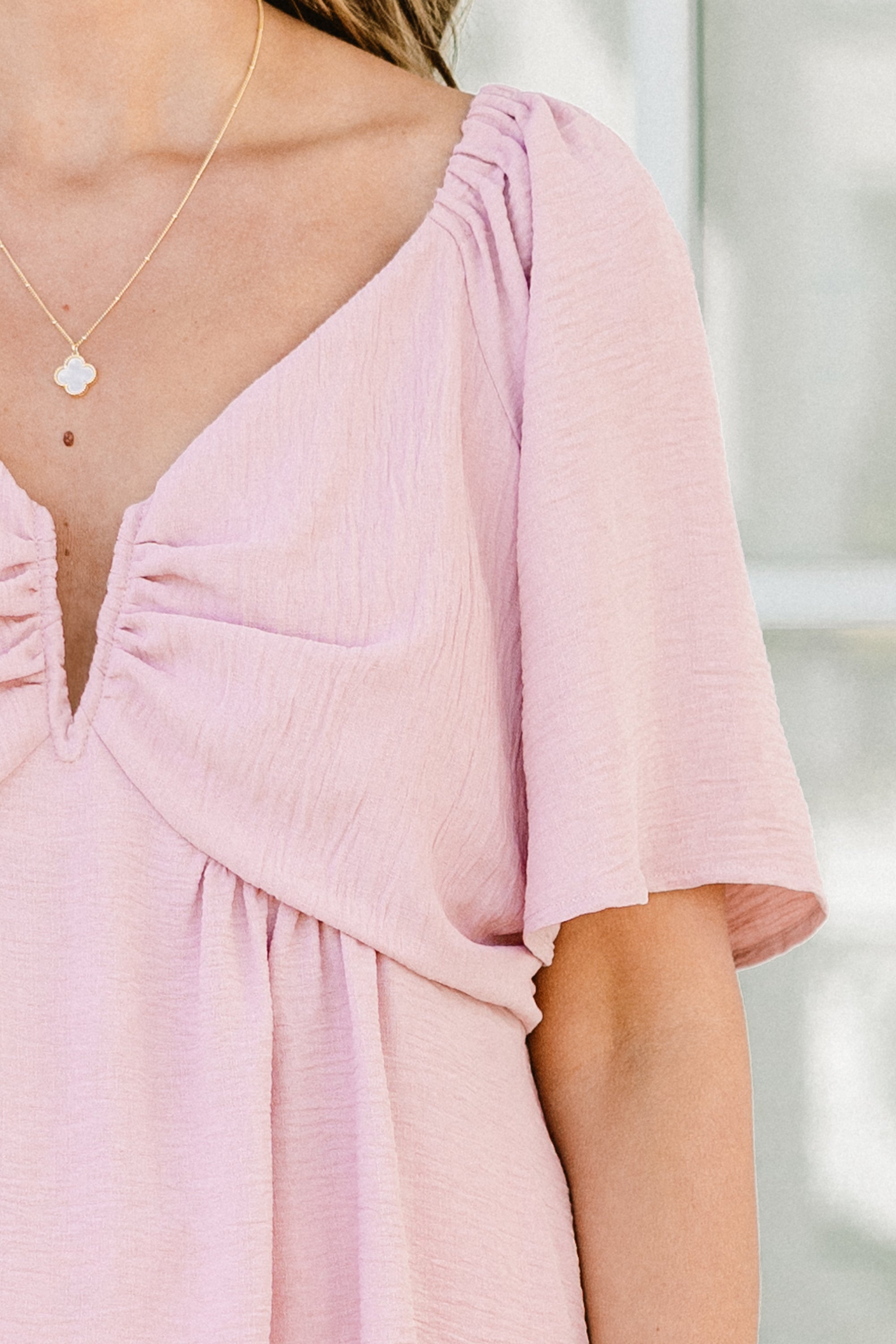 By Any Means Top, Dusty Pink