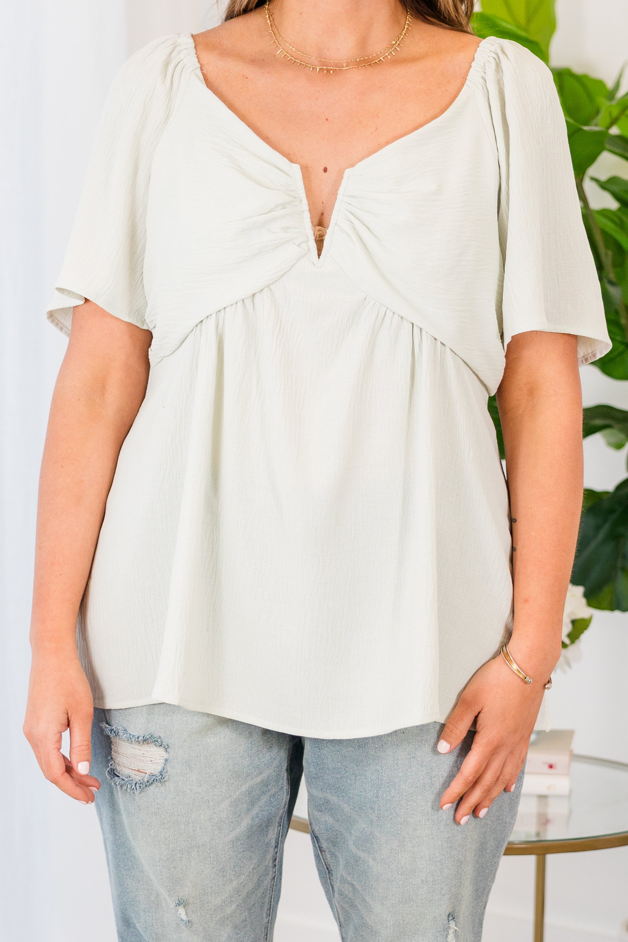 By Any Means Top, Light Sage