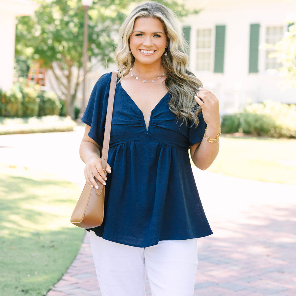 By Any Means Top, Navy
