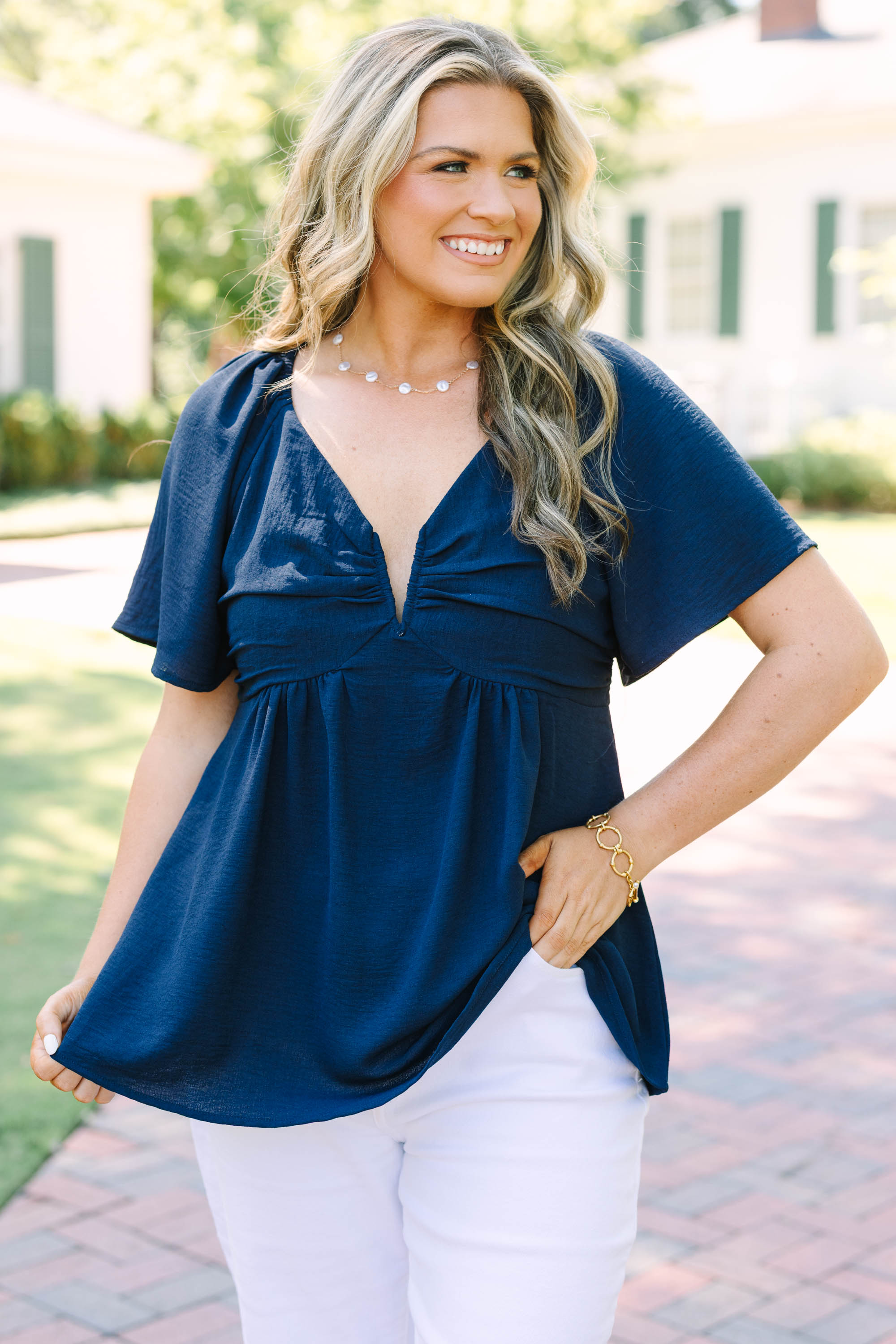 By Any Means Top, Navy