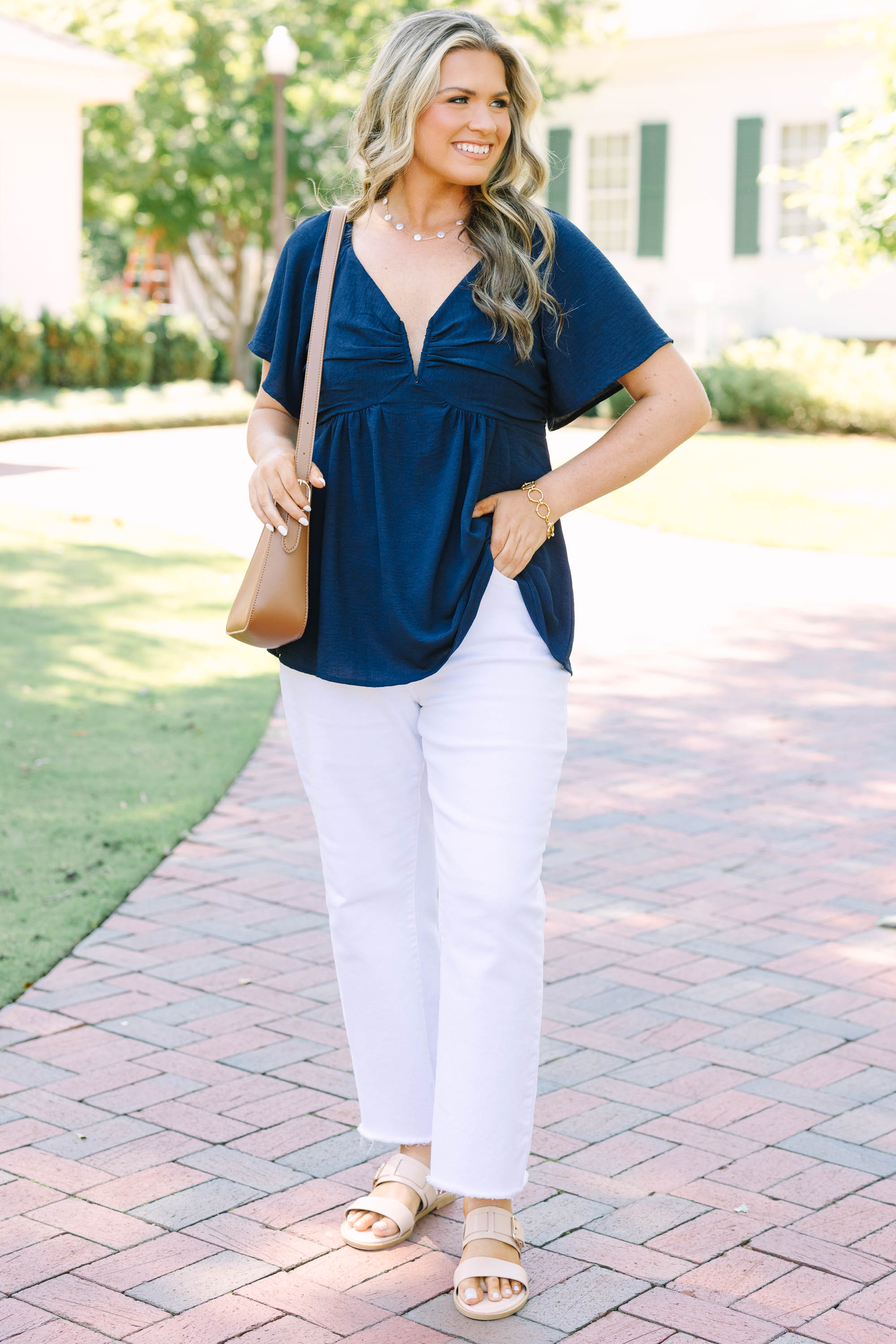 By Any Means Top, Navy