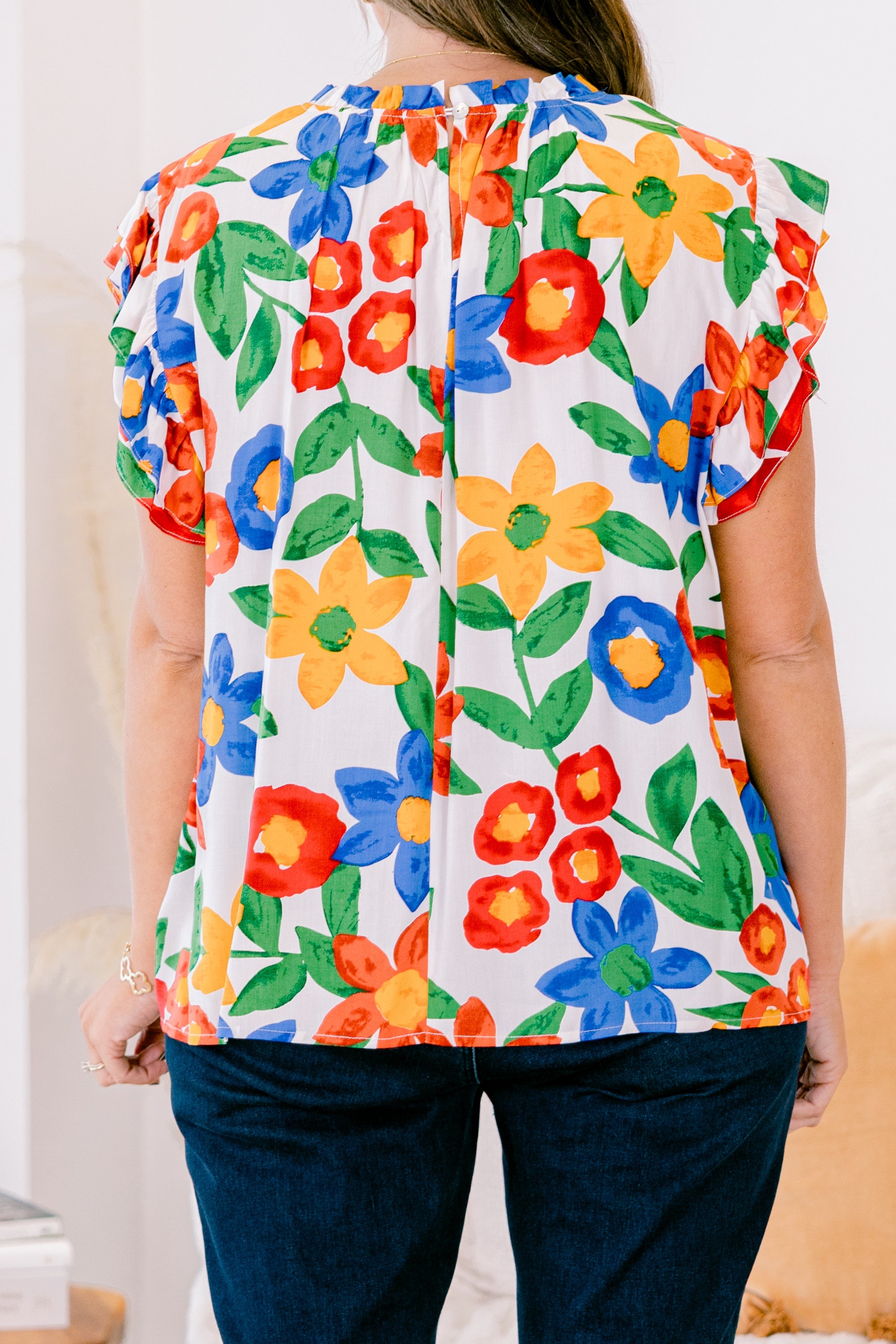 Call Me Baby Top, White Floral