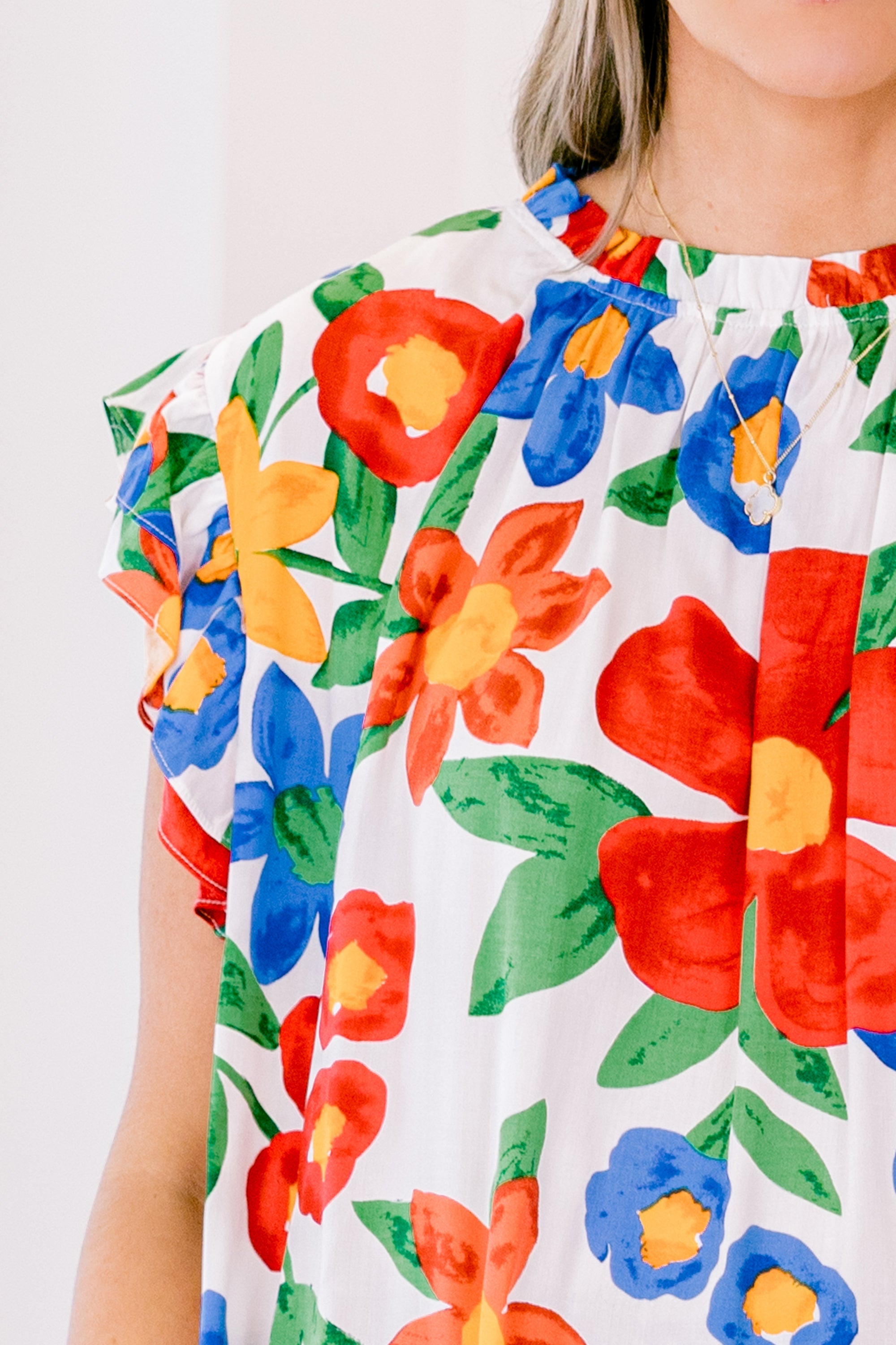 Call Me Baby Top, White Floral