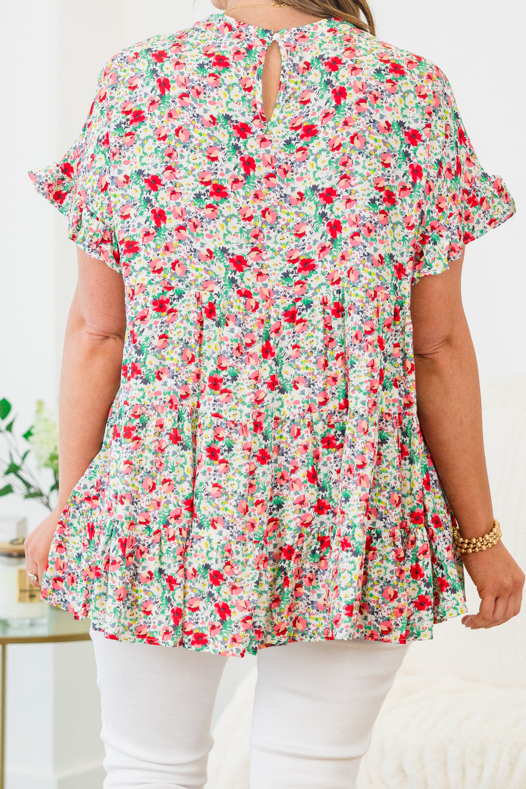 Call Me Sassy Top, Mint-Coral