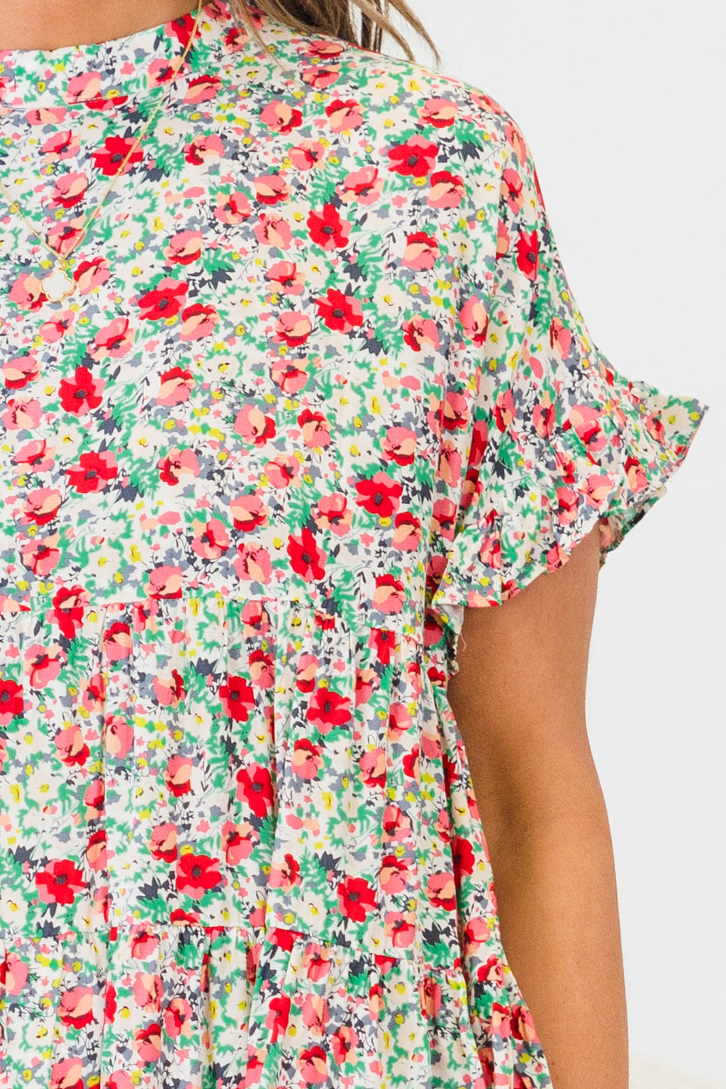 Call Me Sassy Top, Mint-Coral