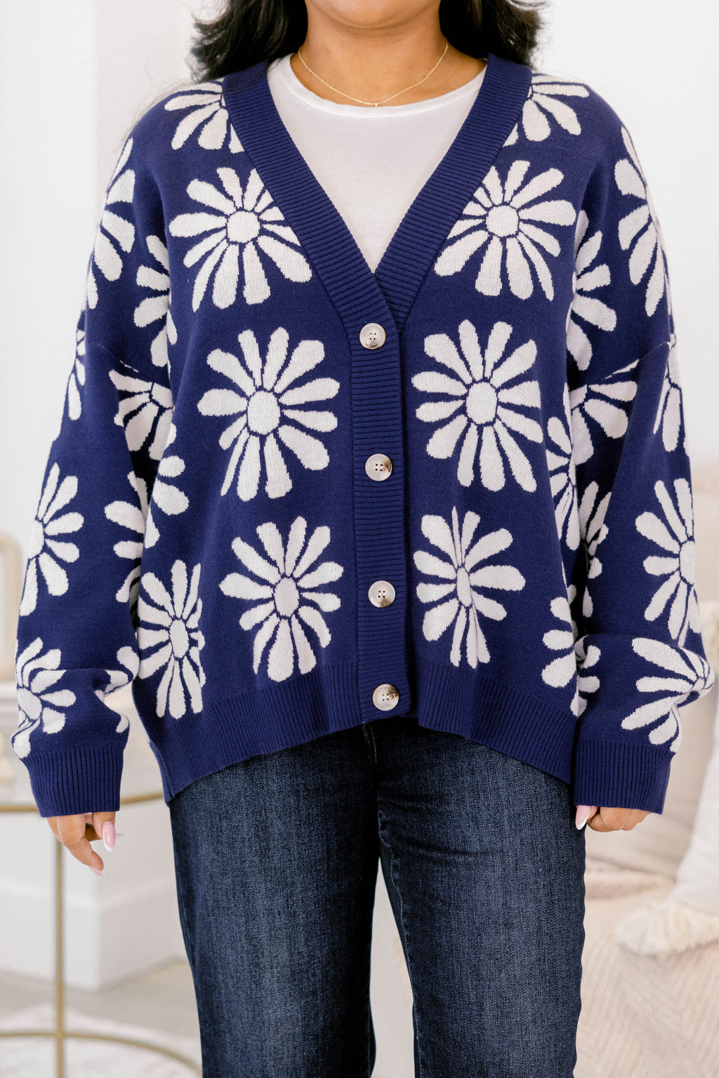 Call On Me Cardigan, Navy