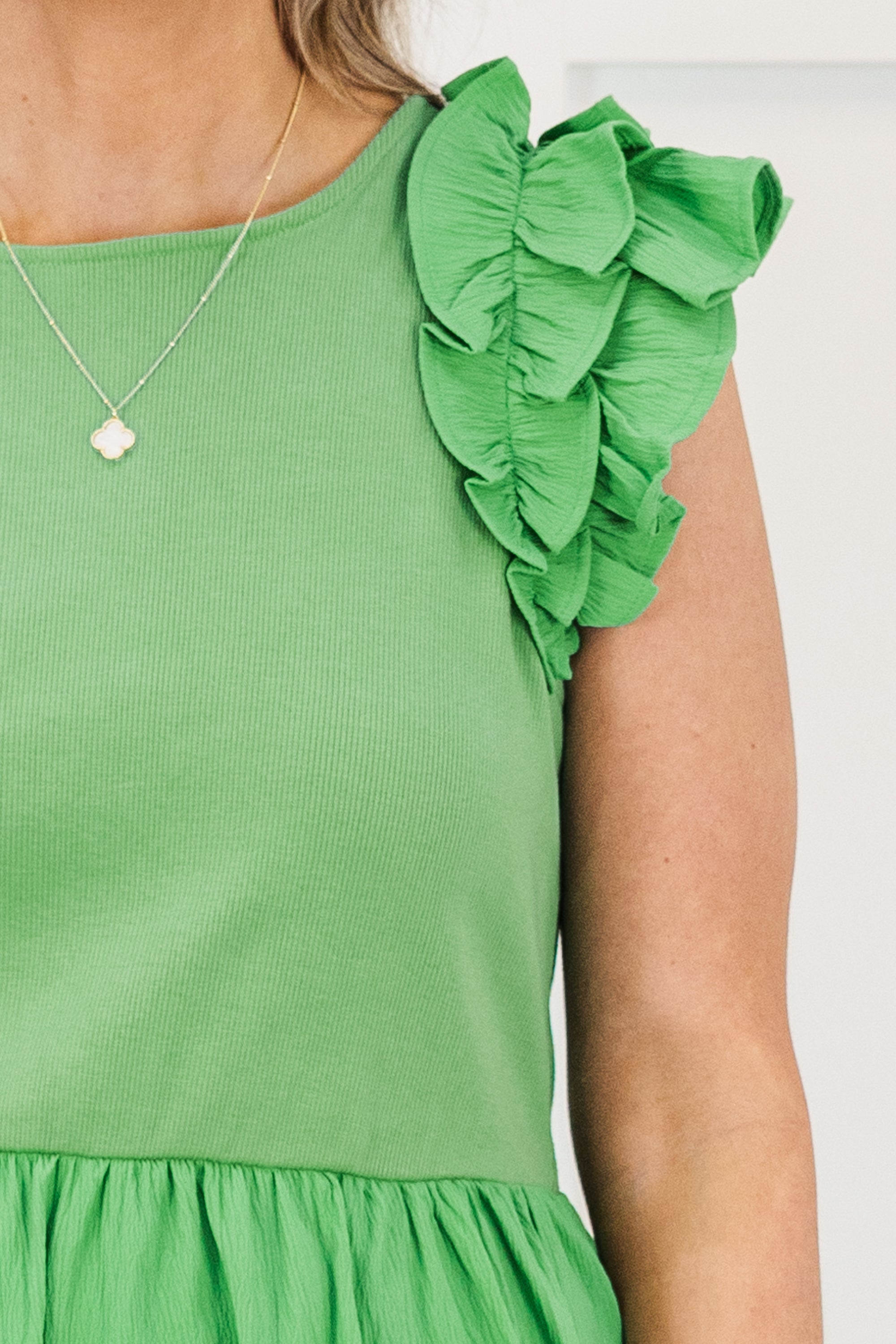 Calling After Me Dress, Green