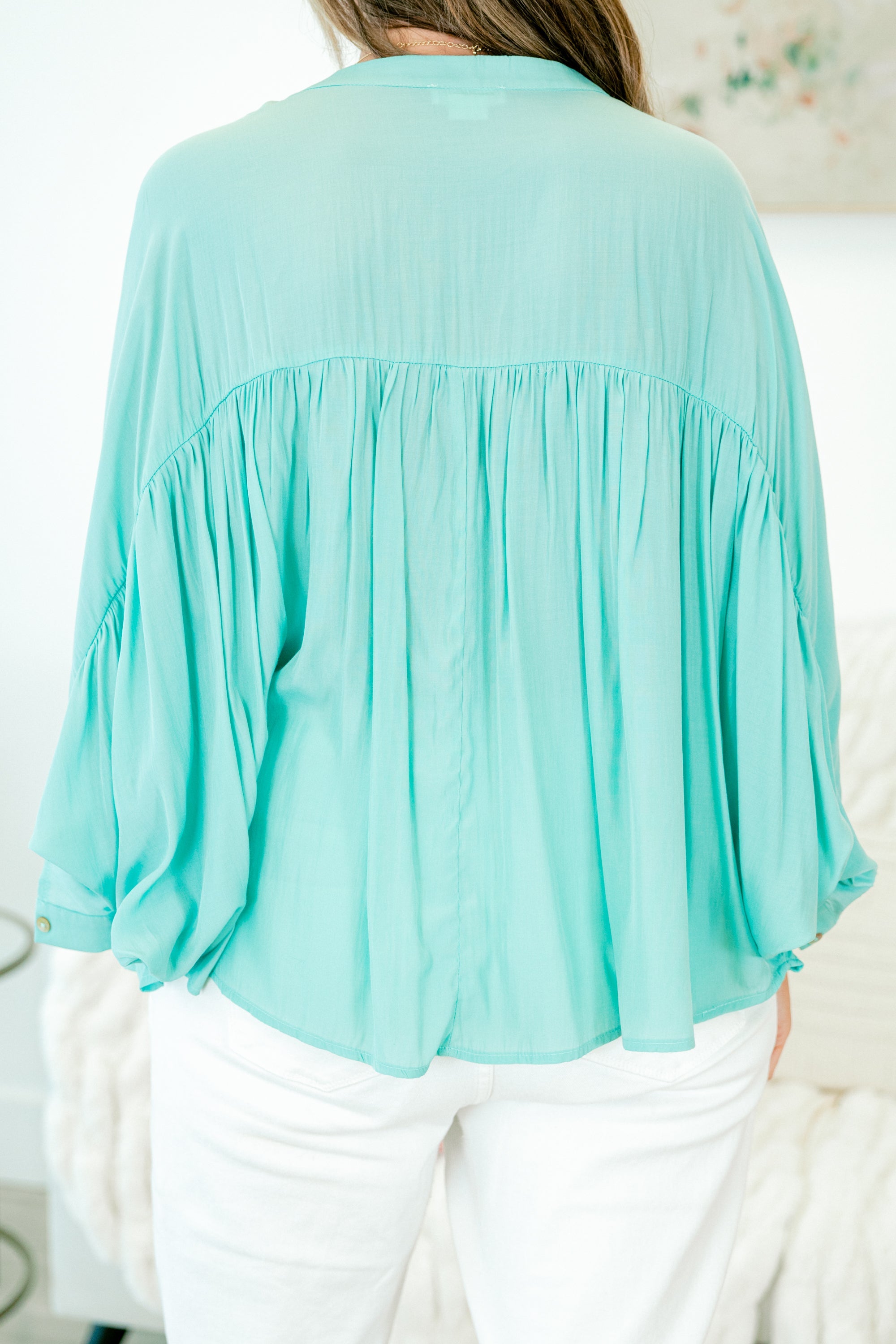 Calm And Collected Top, Aqua