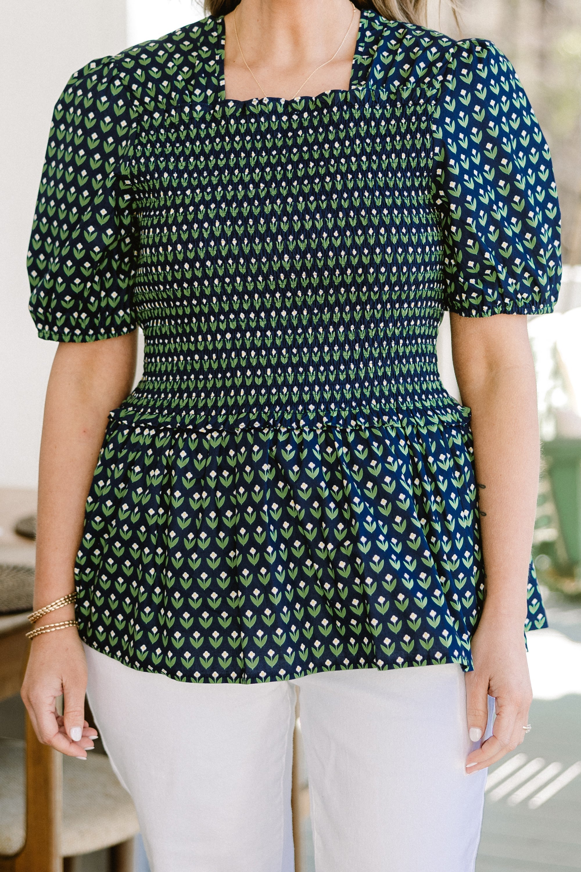 Can You Believe This Top, Navy Floral