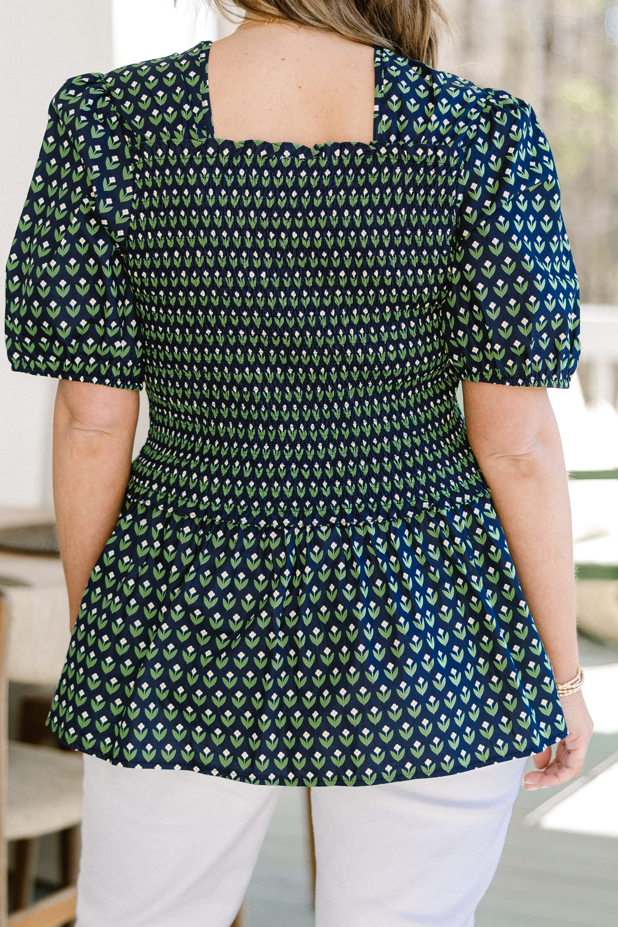 Can You Believe This Top, Navy Floral