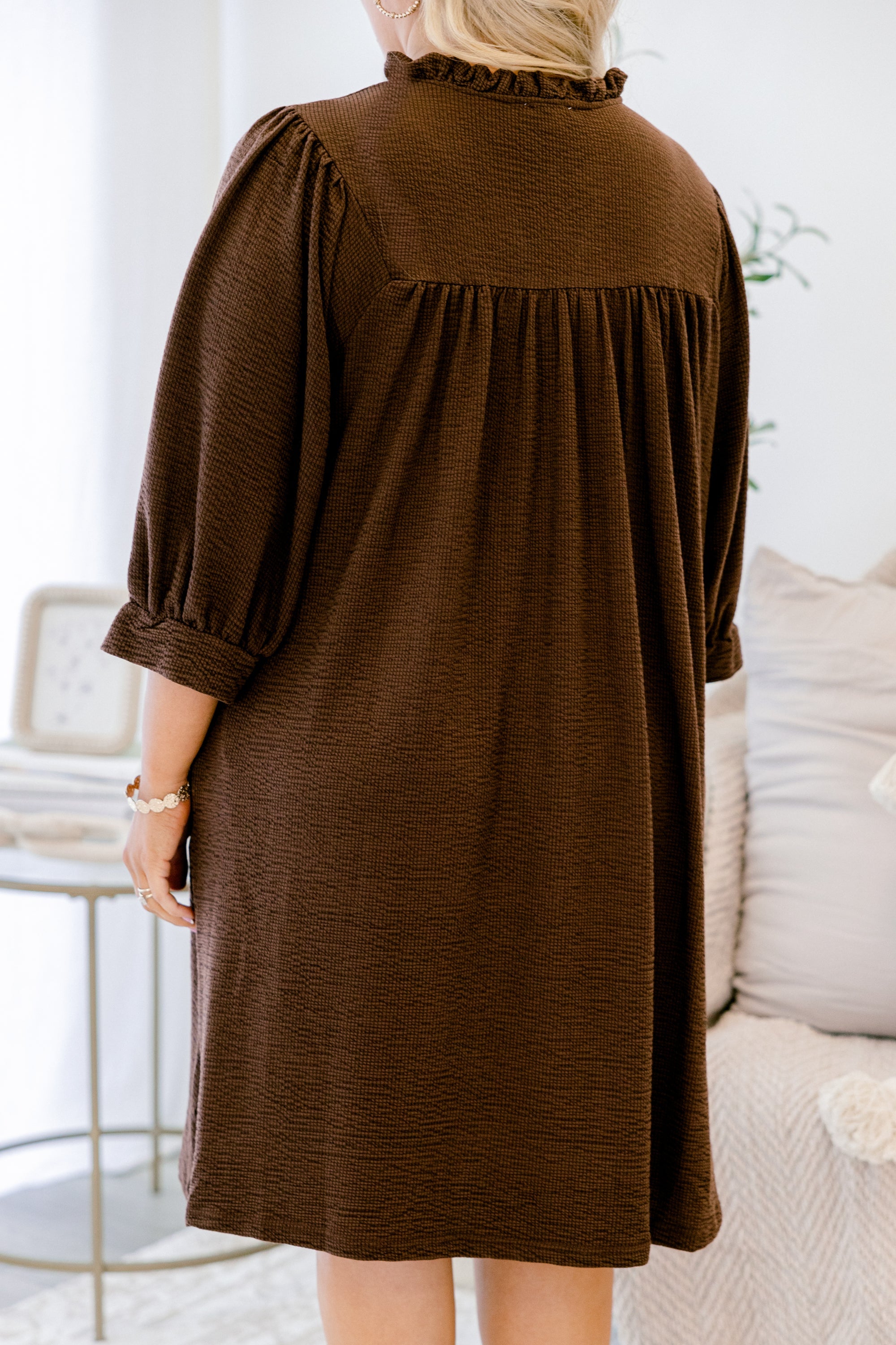 Can't Be Held Down Dress, Dark Brown