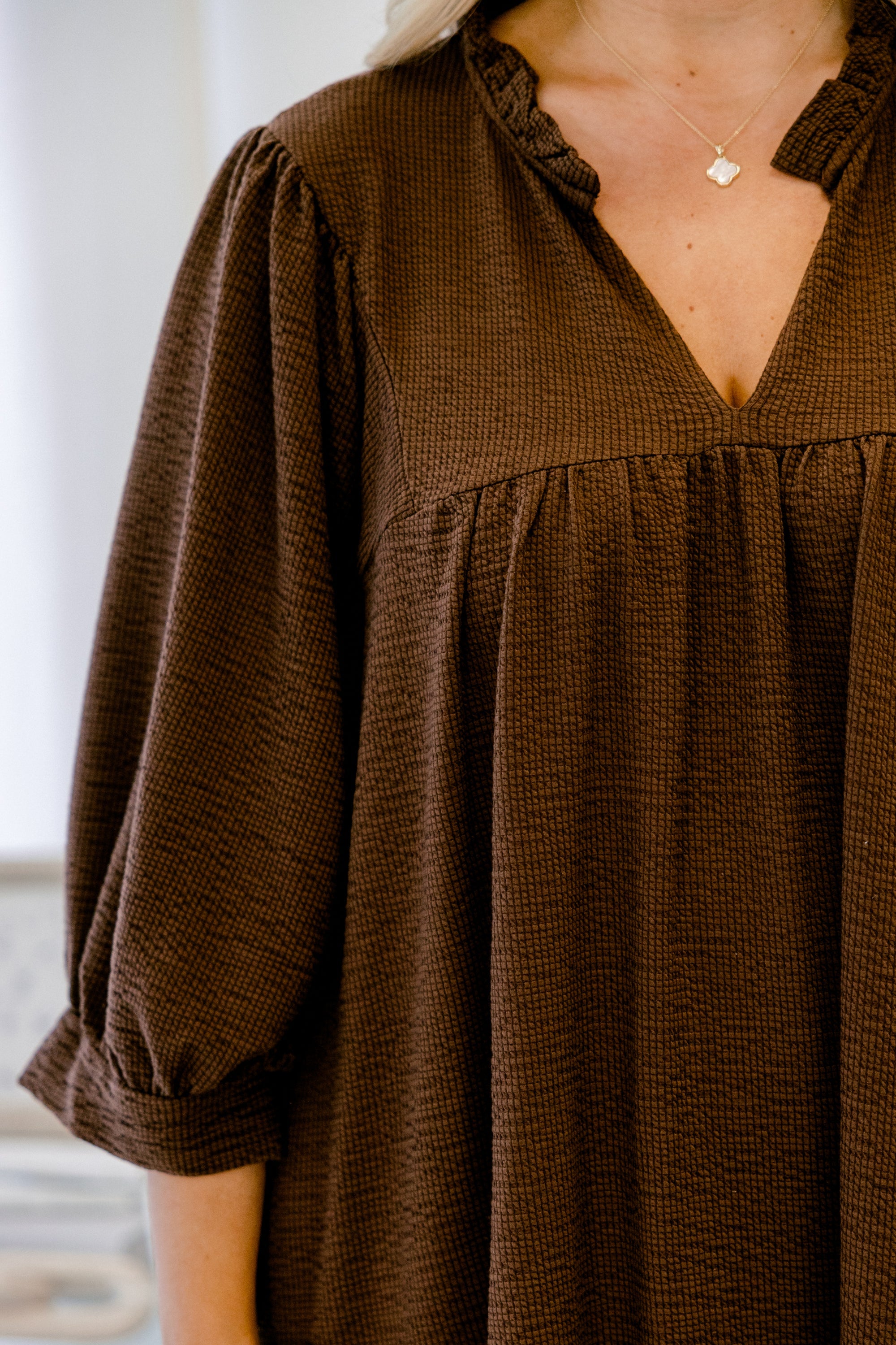 Can't Be Held Down Dress, Dark Brown