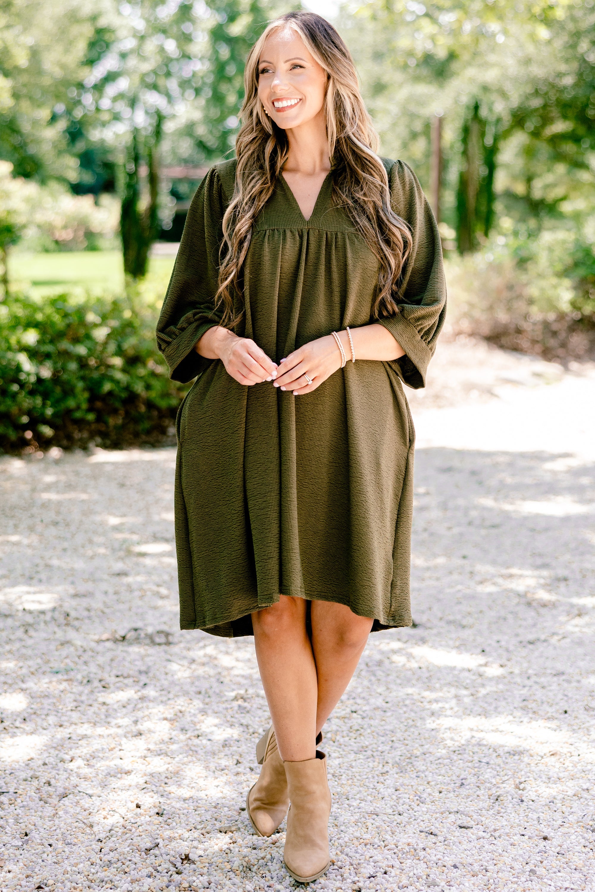 Can't Be Held Down Dress, Green
