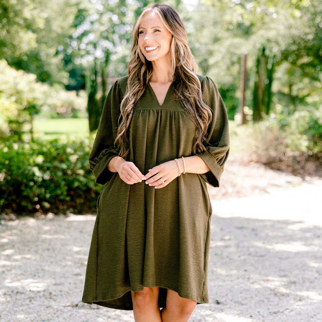 Can't Be Held Down Dress, Green