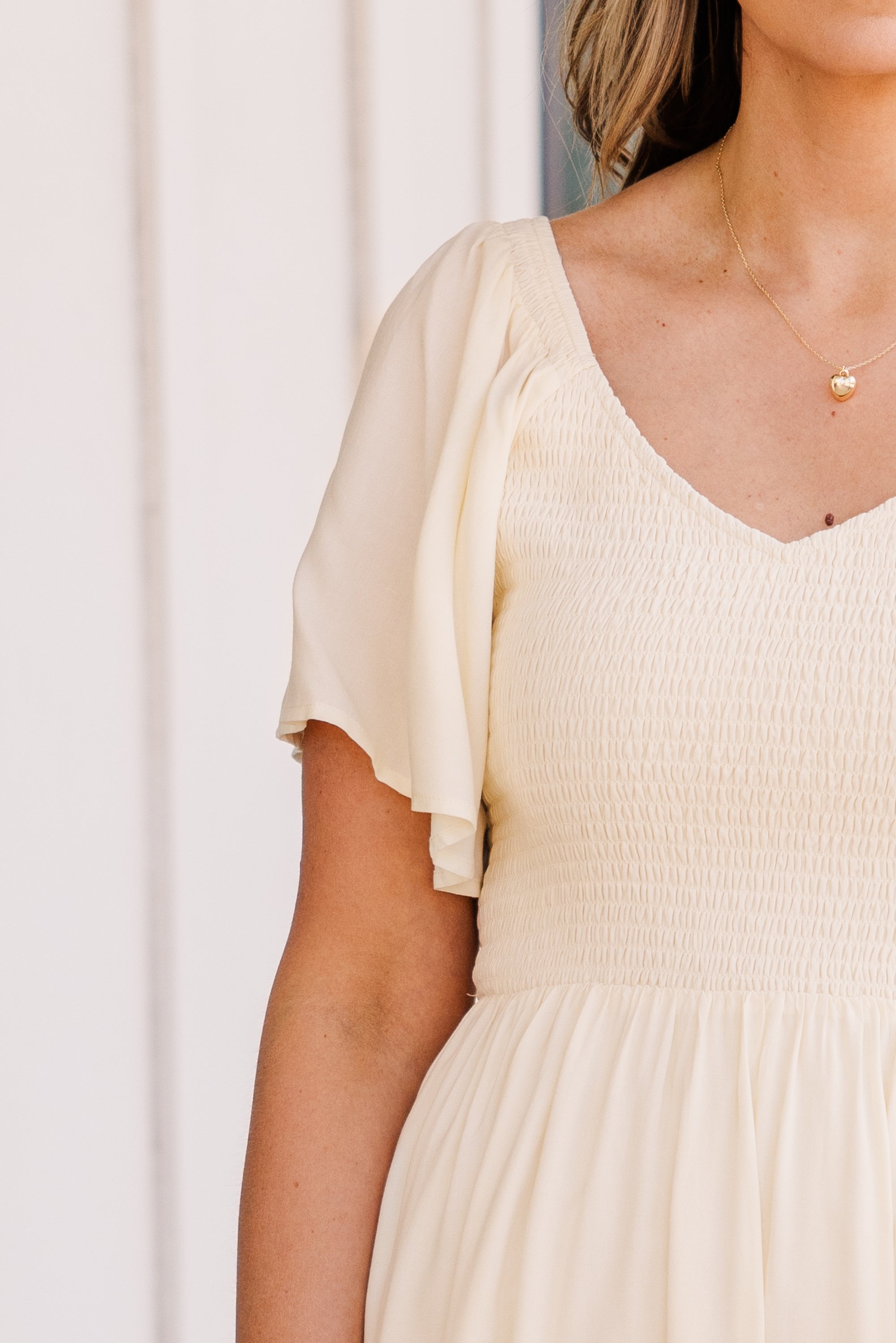 Can't Be Outdone Dress, Cream
