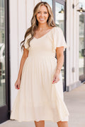 Can't Be Outdone Dress, Cream