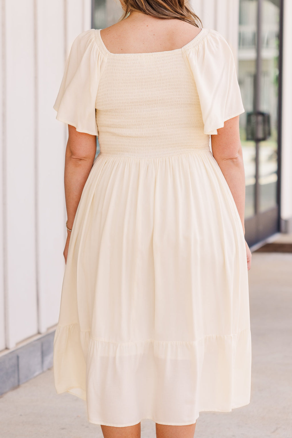 Can't Be Outdone Dress, Cream