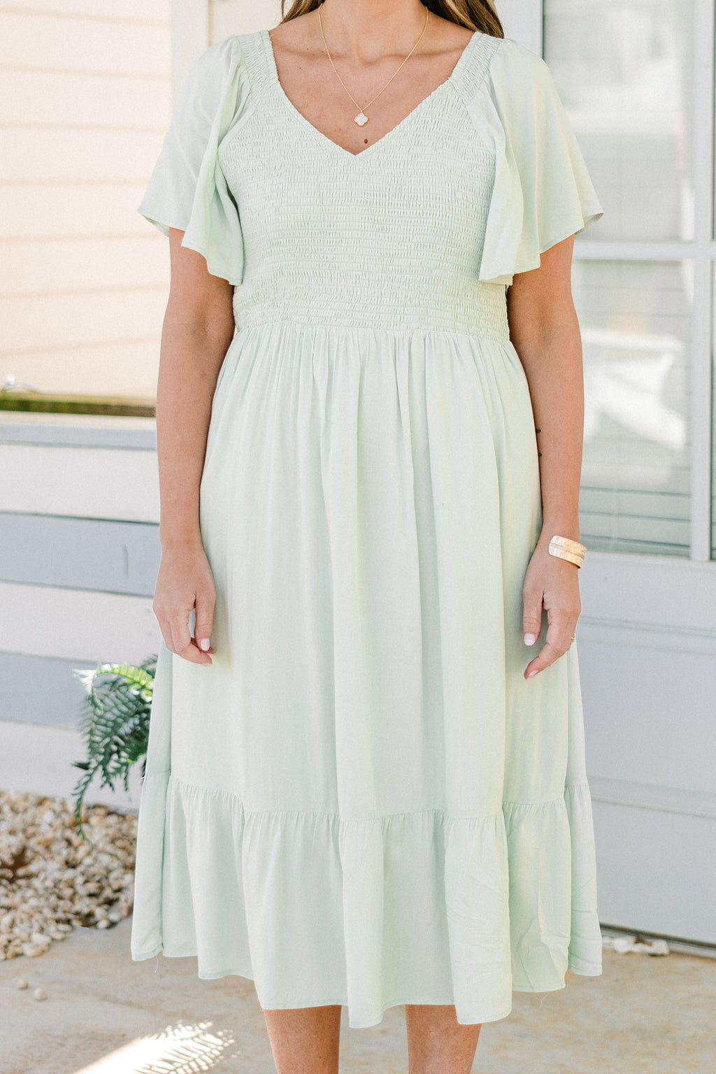Can't Be Outdone Dress, Sage