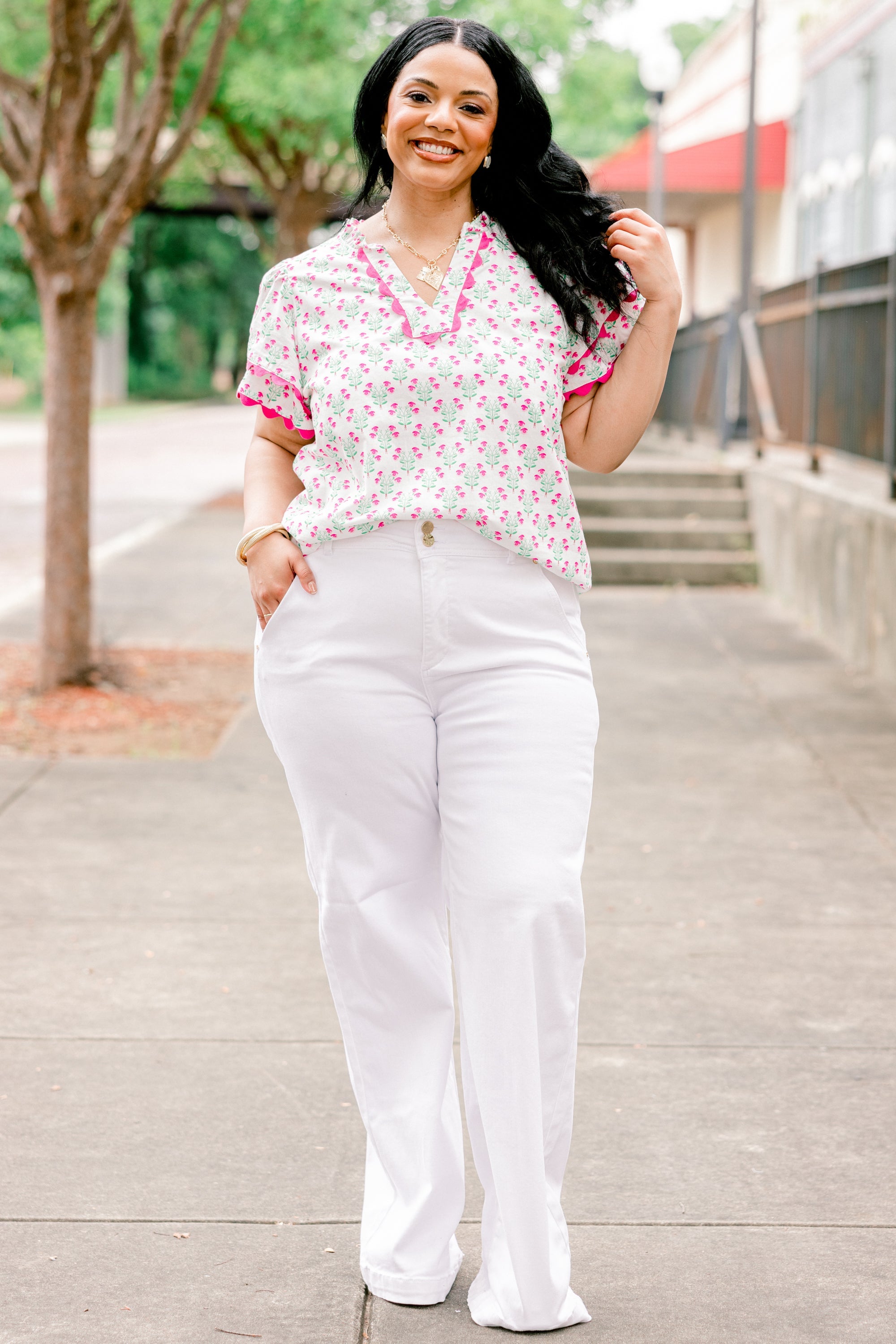 Can't Control It Jeans, White