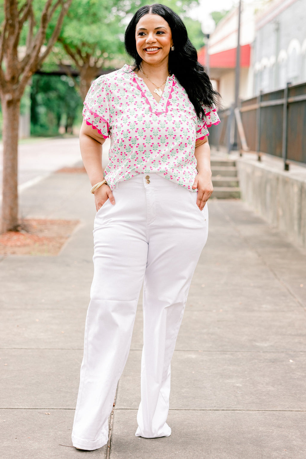 Can't Control It Jeans, White