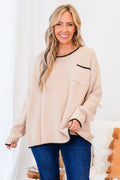 Can't Keep Going Sweater, Taupe