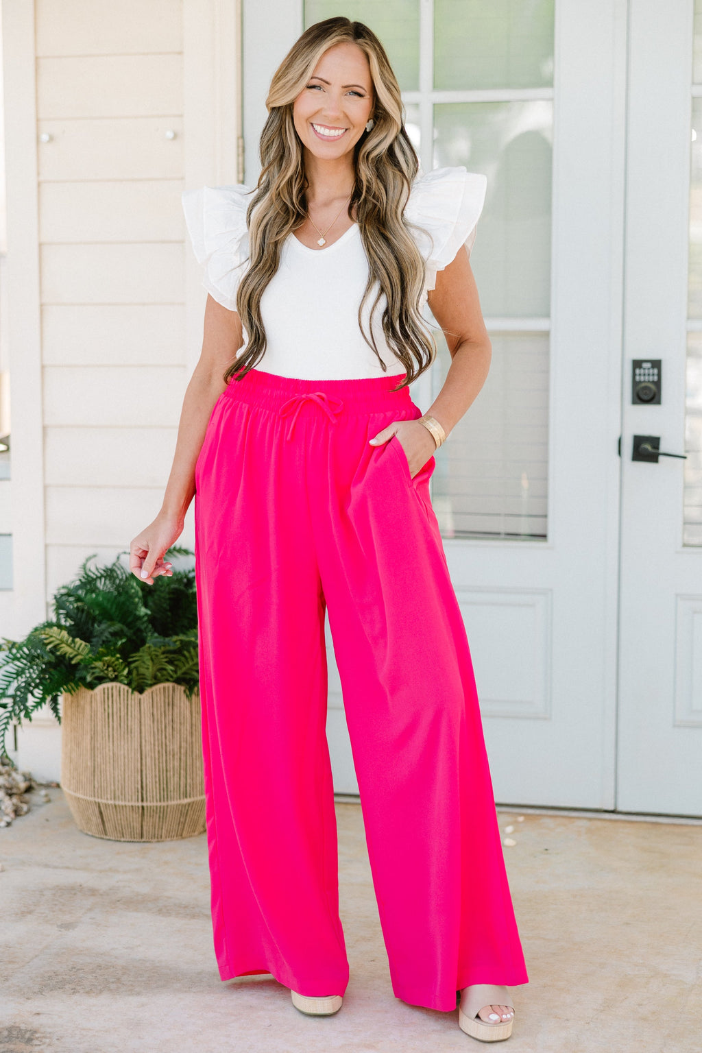 Can't Sit Still Pants, Hot Pink