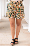 Can't Talk Now Shorts, Olive/Salmon