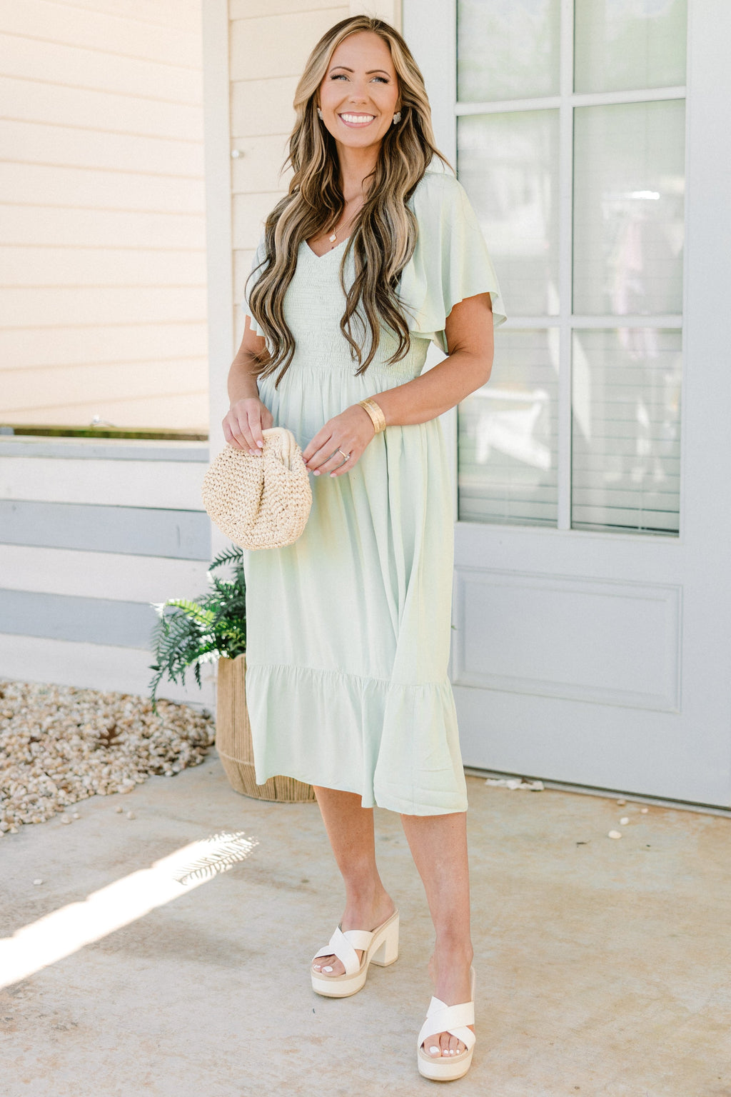 Can't Be Outdone Dress, Sage