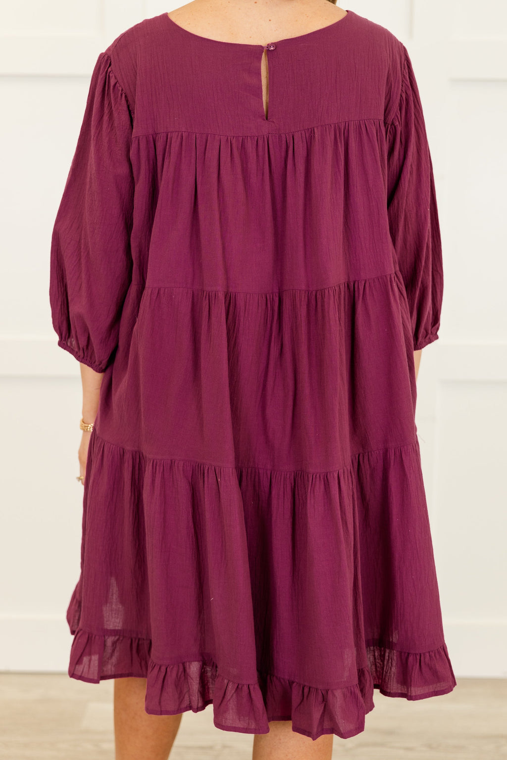 Candlelit Chats Dress, Plum