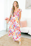 Captured By You Dress, Red Multi