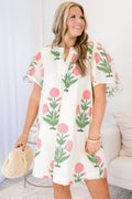 Cards On The Table Dress, Cream