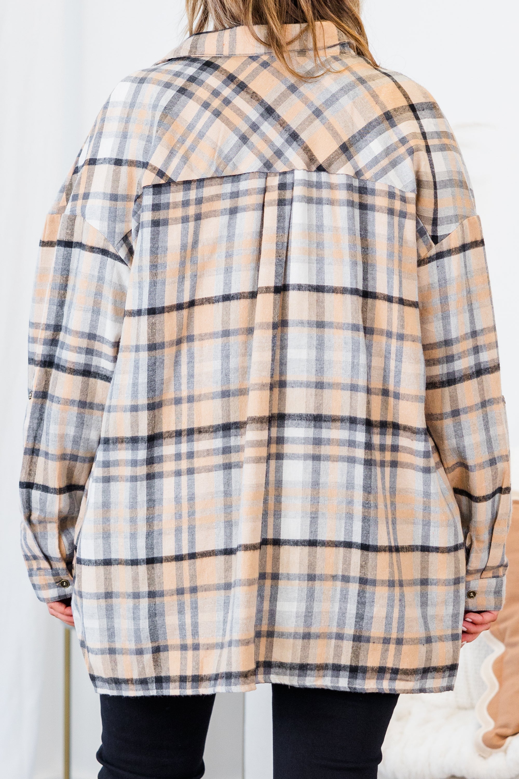 Carefree Nights Shacket, Taupe