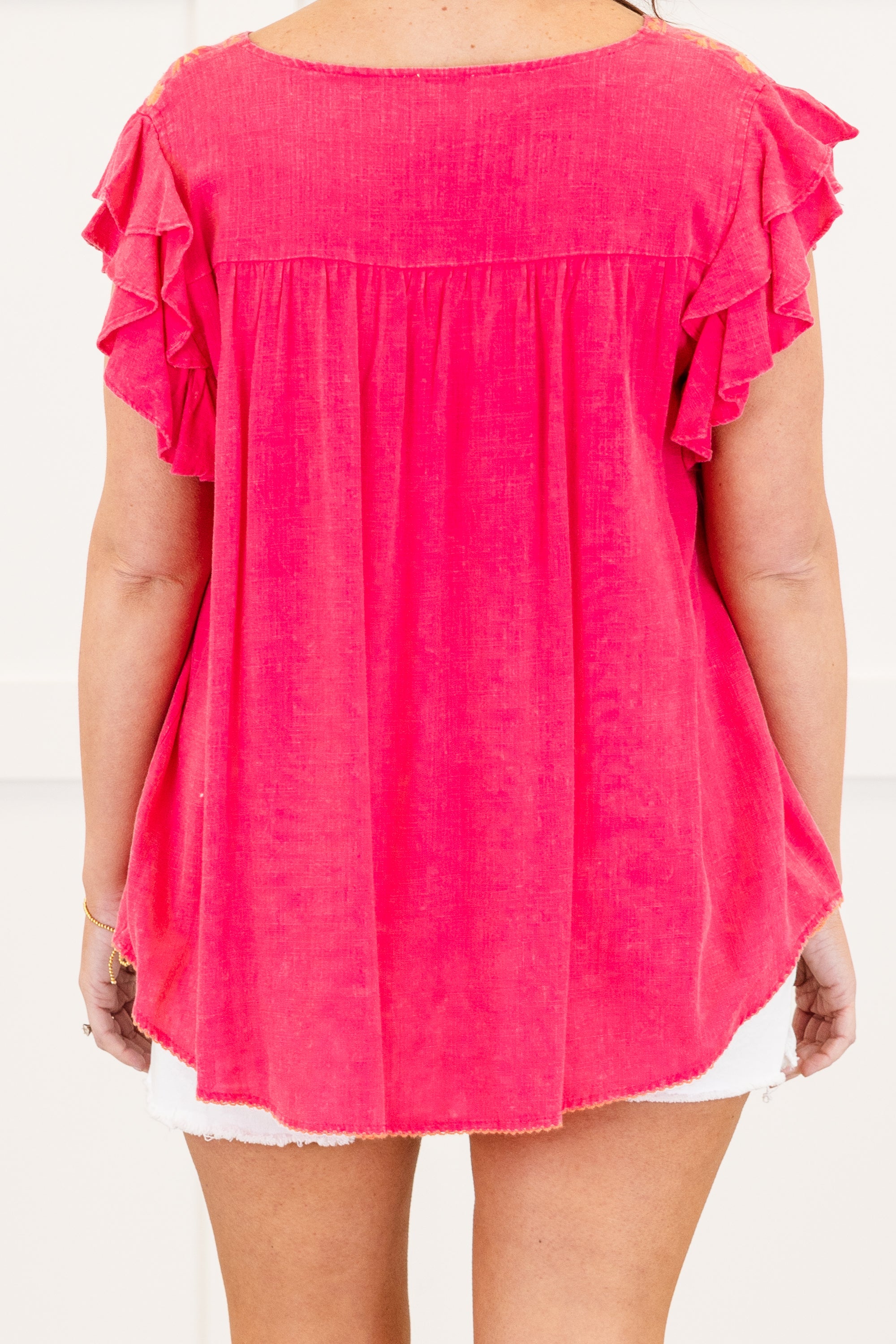 Carolina Lily Top, Hot Pink