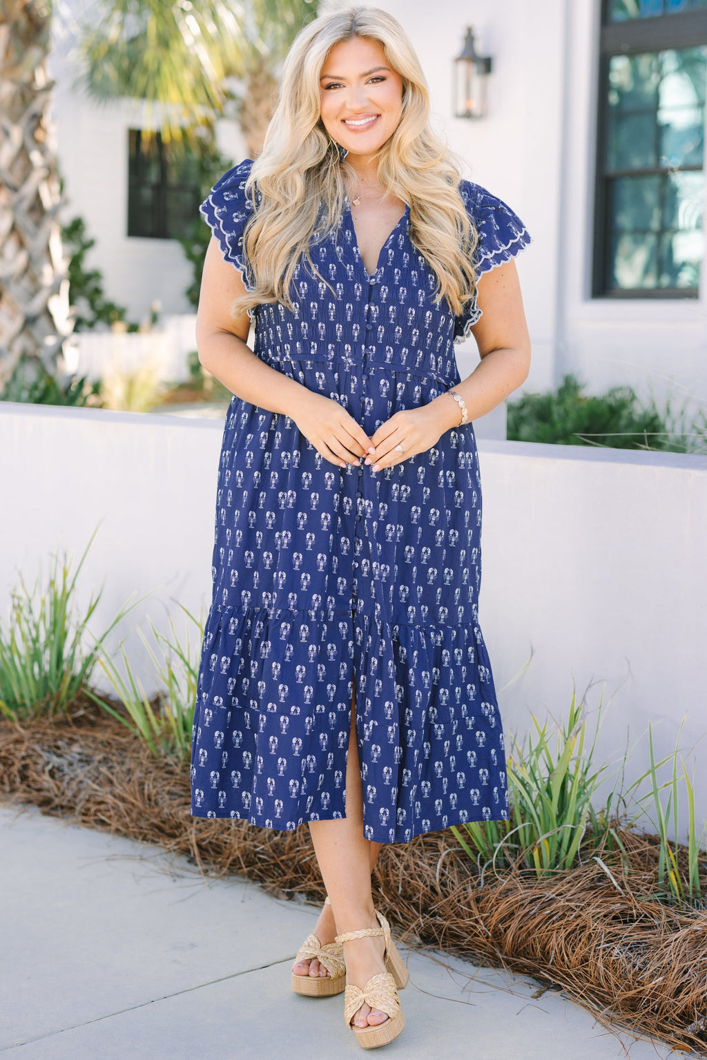 Catch Of The Day Dress, Navy