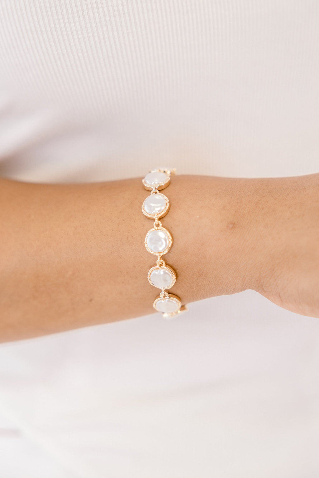 Catching Up With You Bracelet, Pearl