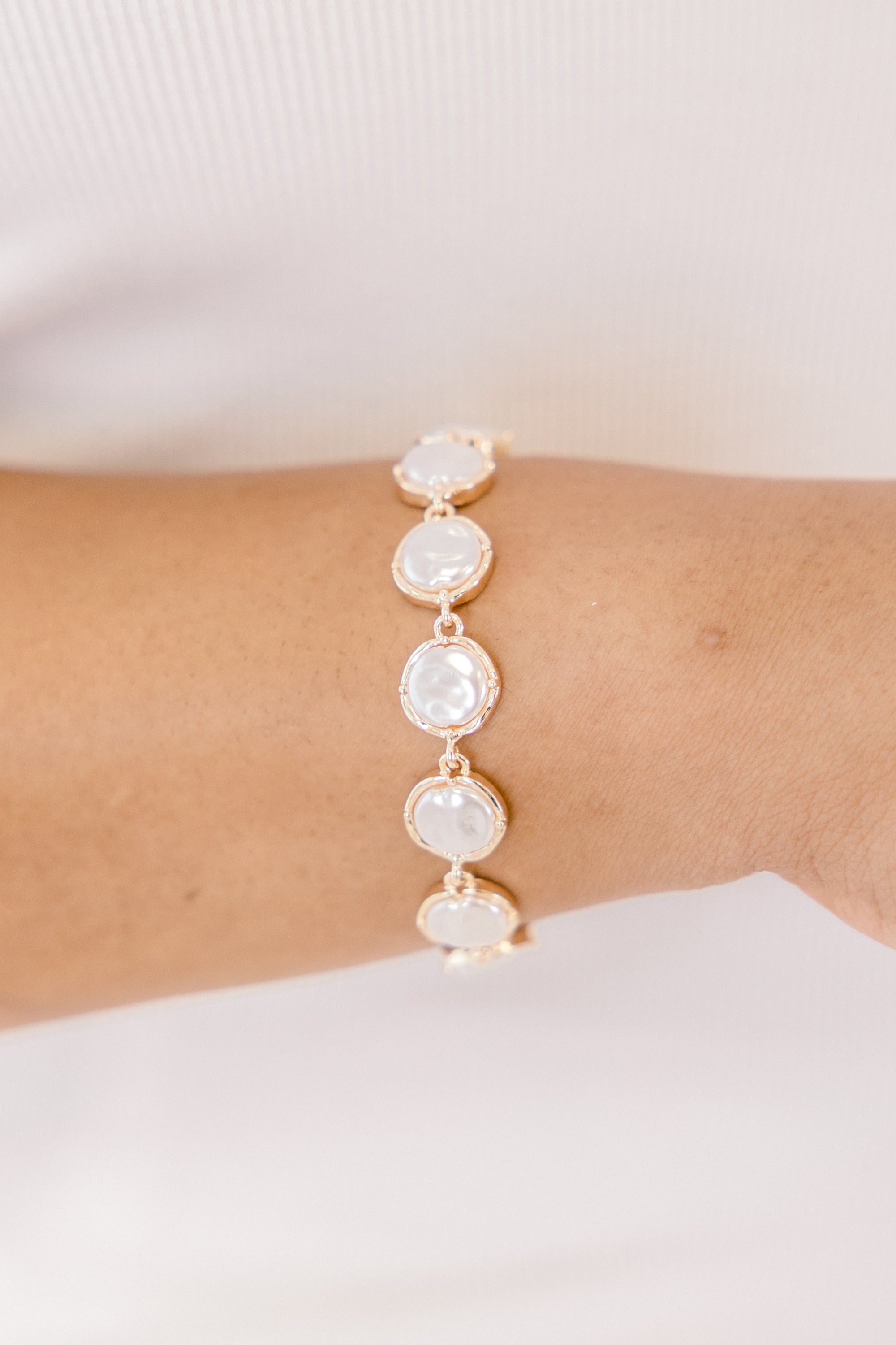 Catching Up With You Bracelet, Pearl