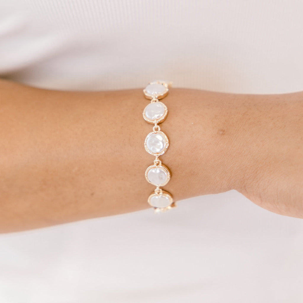 Catching Up With You Bracelet, Pearl