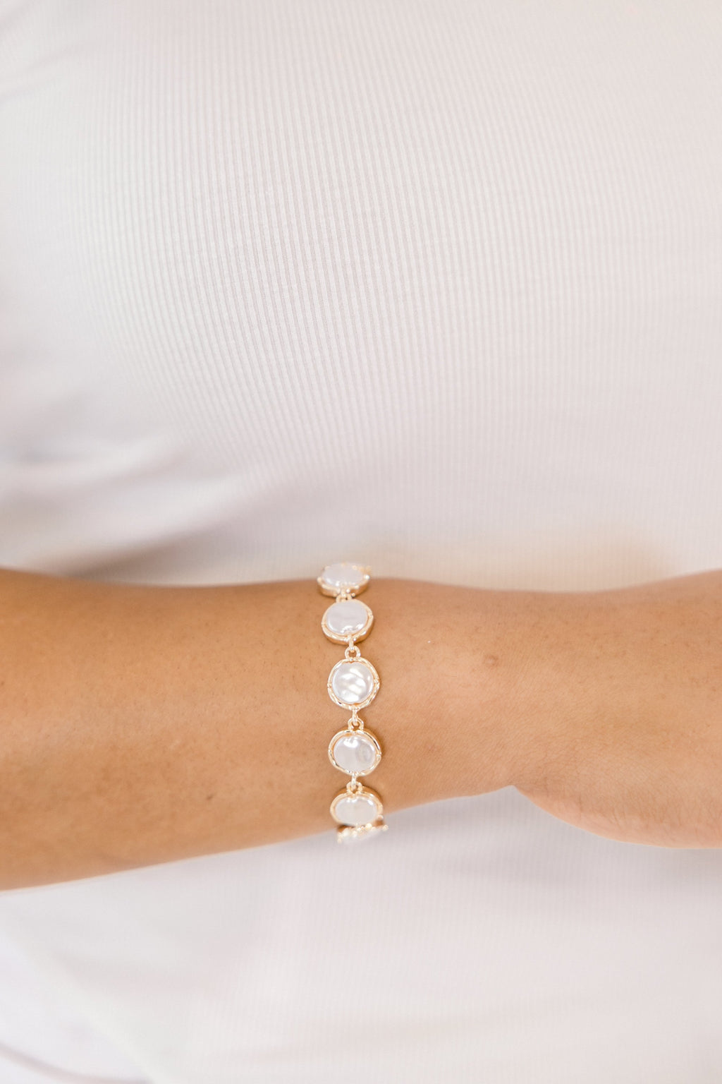 Catching Up With You Bracelet, Pearl