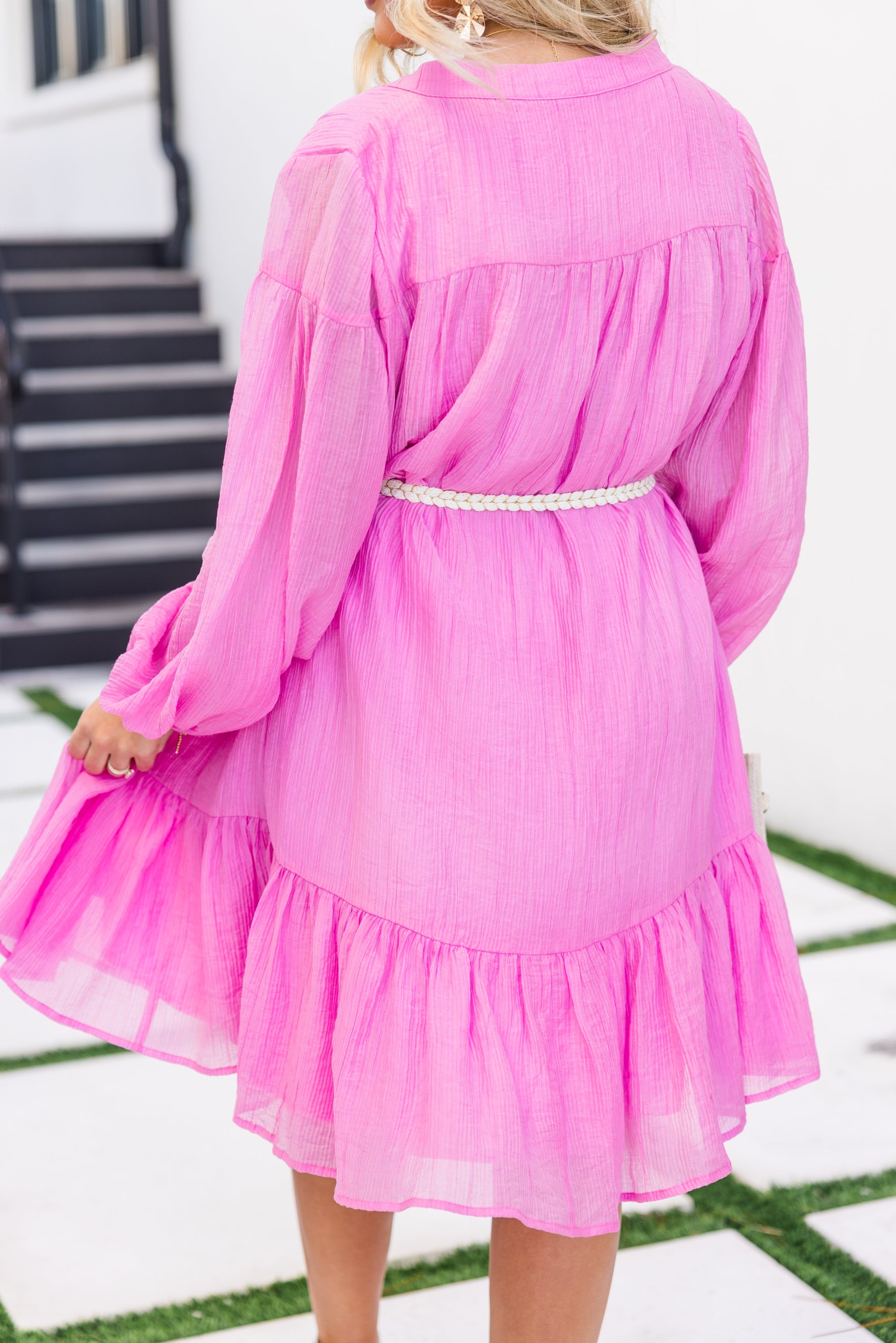 Caught In Between Dress, Pink